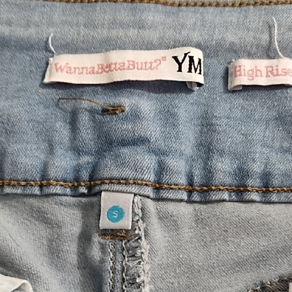 YMI Wanna a Betta Butt? High Waist Jean Shorts Stretch Denim - Picture 6 of 10